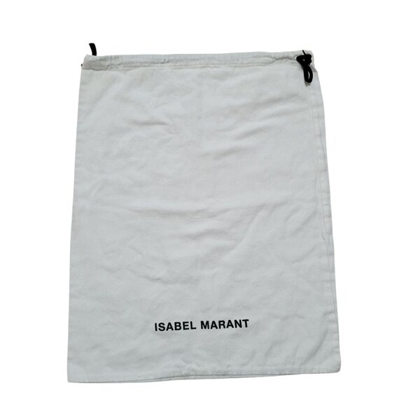 Isabel Marant White Dust Bag Empty Drawstring Logo Spell Out 16.5 x 13 in - Picture 1 of 10